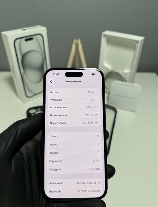 iPhone 15 | Black | 87% | Piękny!