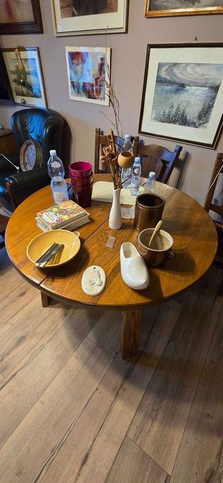 Stół + 4 krzesła z litego drewna