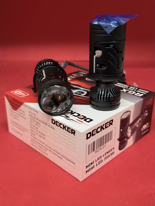 Decker RGX-01 H4 LED 12000Lm 65/85W 5500K CAN BUS LED лампи H4 автолампи МІНІ ЛІНЗИ