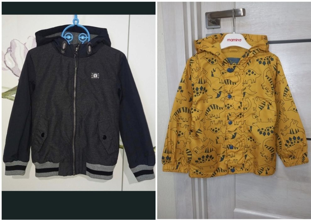 Утеплена вітровка на флісі куртка демісезонна осіння весняна 3-4 роки