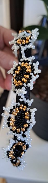 Обідок для волосся з бісеру