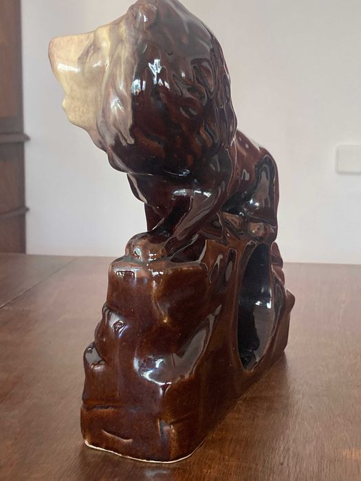 Relógio de mesa em ceramica alemã (anos 50)