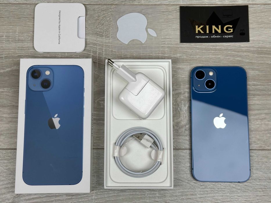 Apple iPhone 13 - 256GB - Blue Neverlock ІДЕАЛ 100% АКУМУЛЯТОР #603