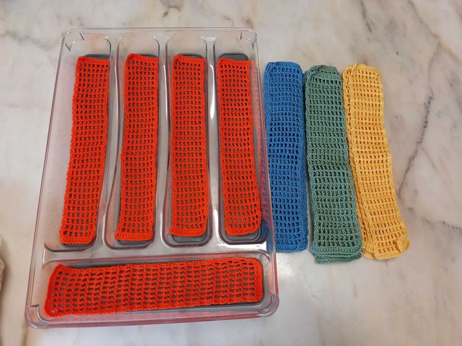 Porta talheres com motivo de natal/cores