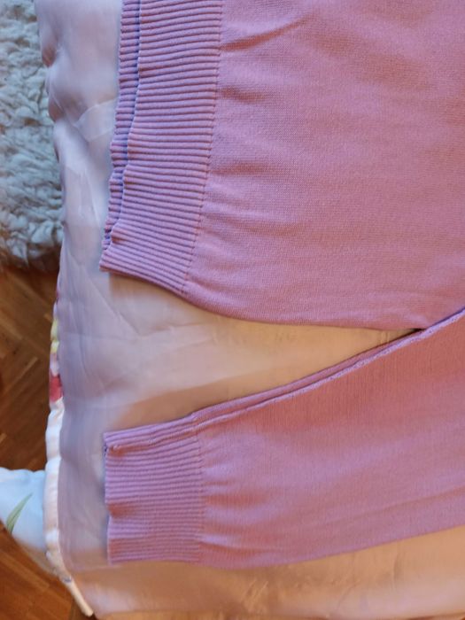 Sweter męski fioletowy duży XL ozdobne szwy na zewnątrz