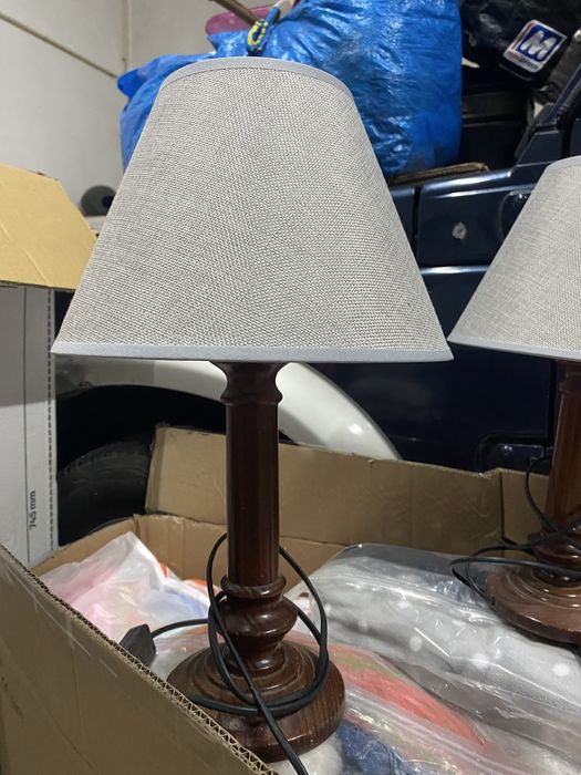 Candeeiros com abajur em tecido