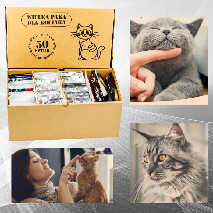 Mokra Karma Dla Kotów - Mix Smaków 50 Saszetek 85G-100G