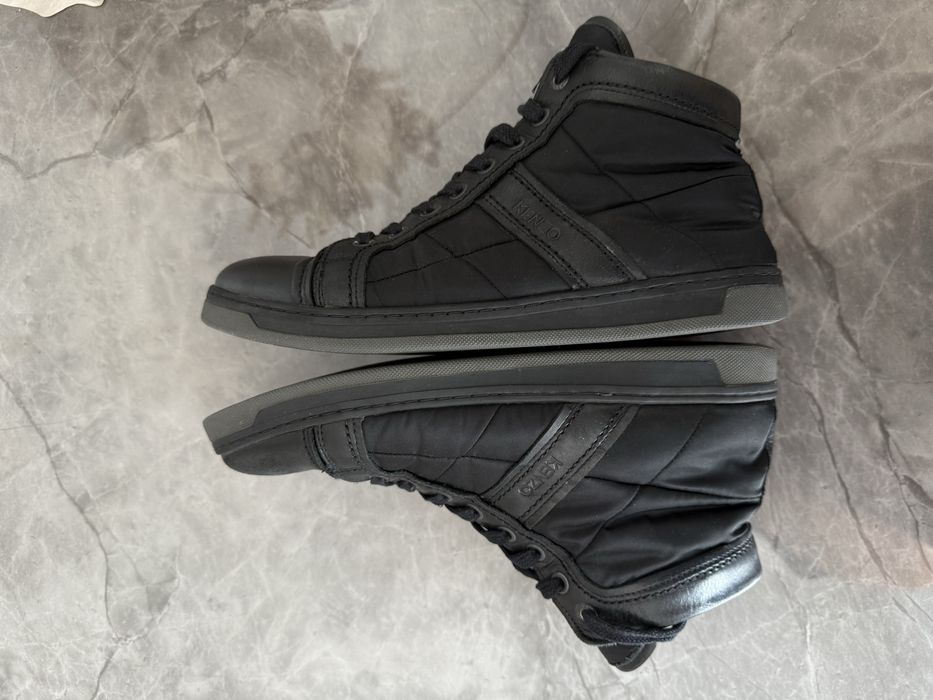 Sneakersy skórzane czarne Kenzo