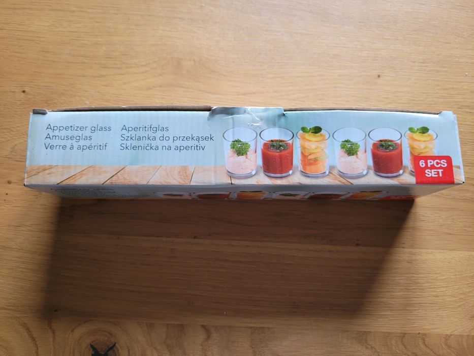 Szklanki do deserów przekąsek nowe 6 sztuk