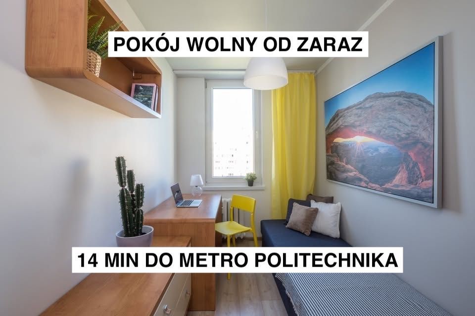 Pokój / 14 MIN DO METRO POLITECHNIKA / Ostrobramska / Zamieniecka / Fieldorfa / Praga Południe / Atrium Promenada / 2 ŁAZIENKI
