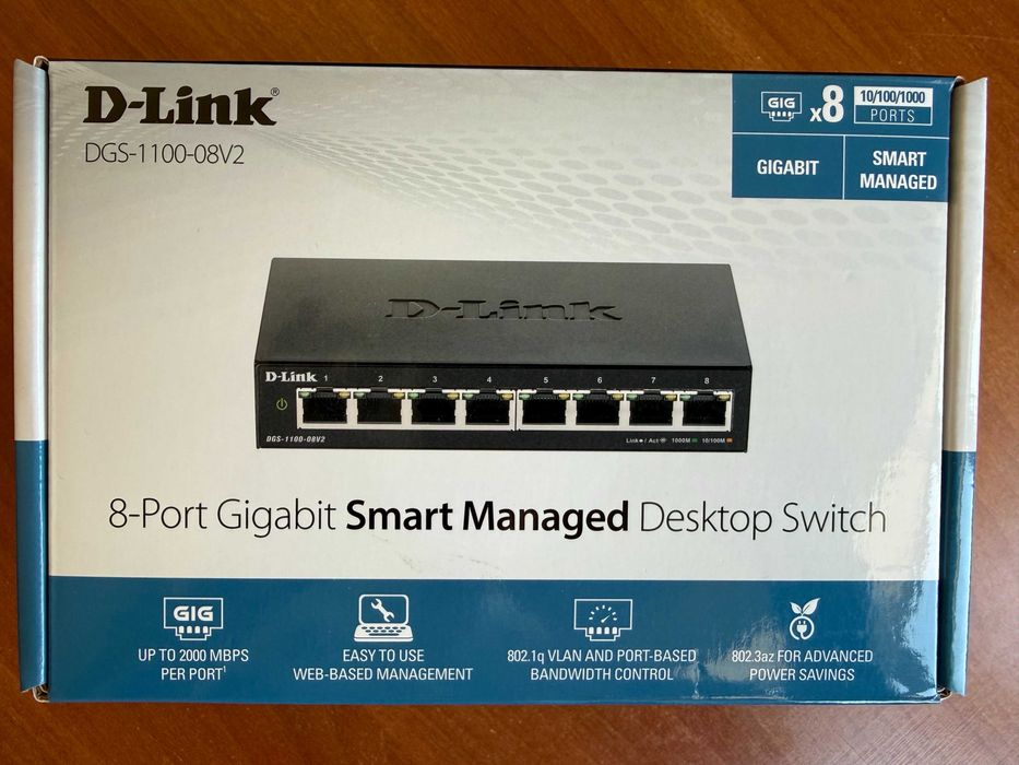 D-Link Switch 8 portas Gigabit DGS-1100-08V2