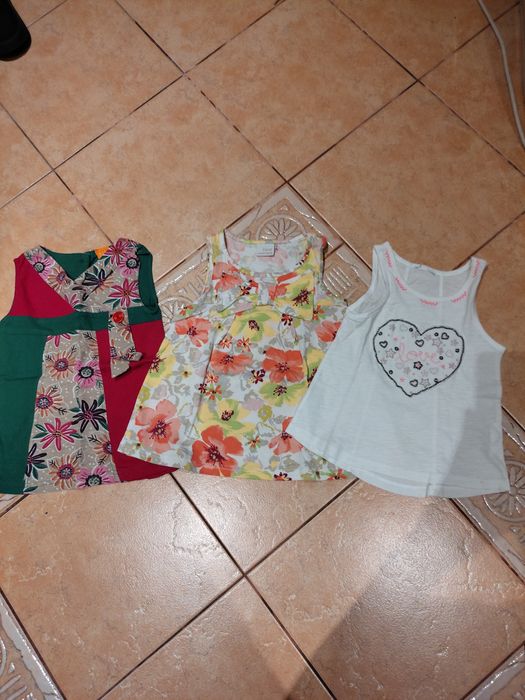 Koszulka t-shirt bluzka dla dziewczynki 110/116 zestaw