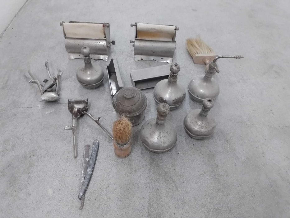 material de barbeiro antigo