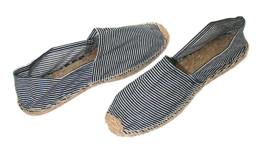 Espadryle wsuwane  sznurkowe płócienne klasyczne wzór w paski 39