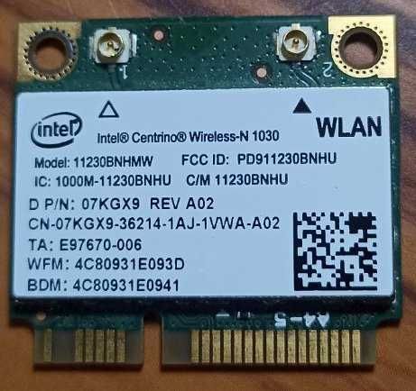 WiFi + Bluetooth модуль Intel Centrino Wireless-N1030 (11230BNHMW)
