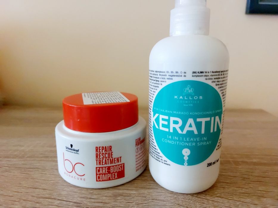 Schwarzkopf BC Repair Rescue maska i Keratin Kallosa odżywka w spreju