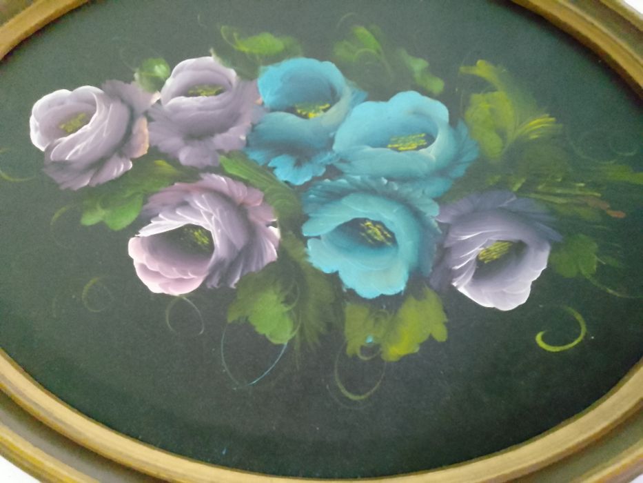 Quadro antigo pintado sobre madeira