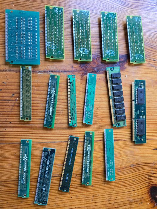Stare pamięci retro RAM 386 486 apple simm VRAM