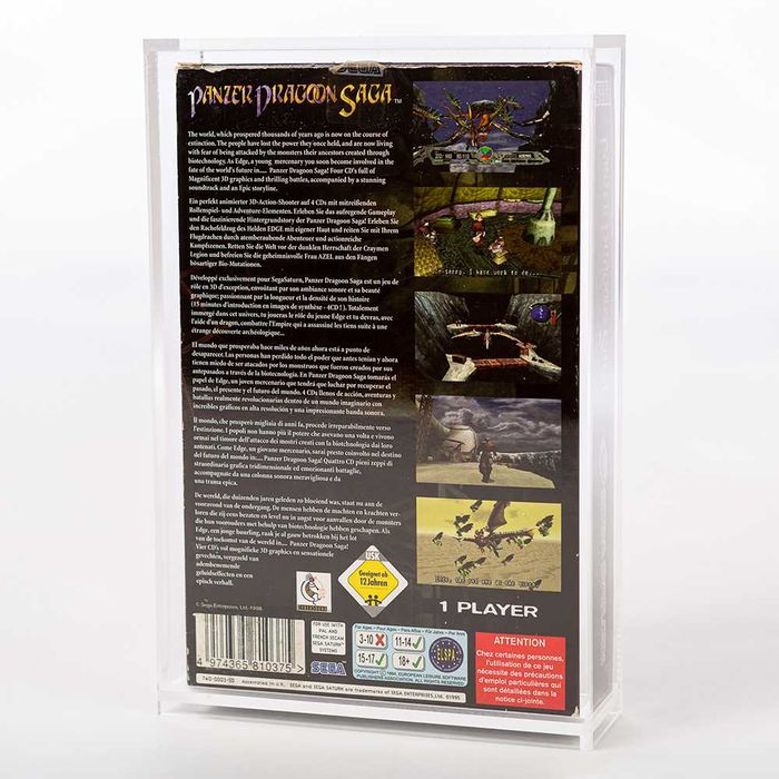 Caixas em acrílico para jogos Sega Saturn