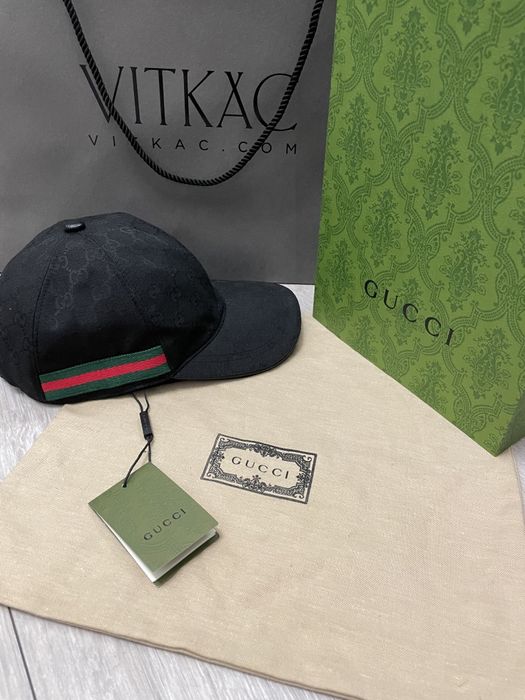 Nowa czapka Gucci canvas gg czarna classic Vitkac  L 59cm