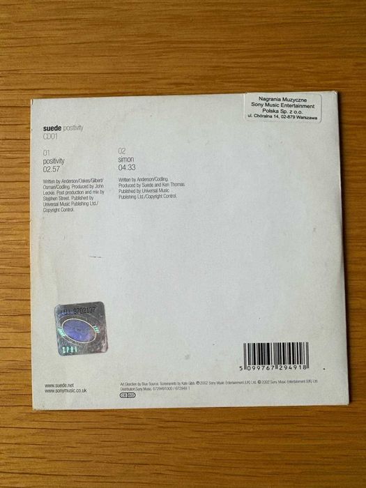Suede – Positivity singiel CD digipak