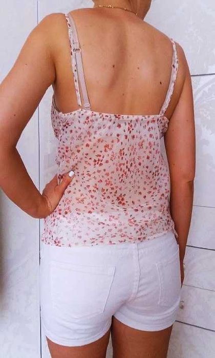 Bluzka koszulka top w różyczki r.S 36