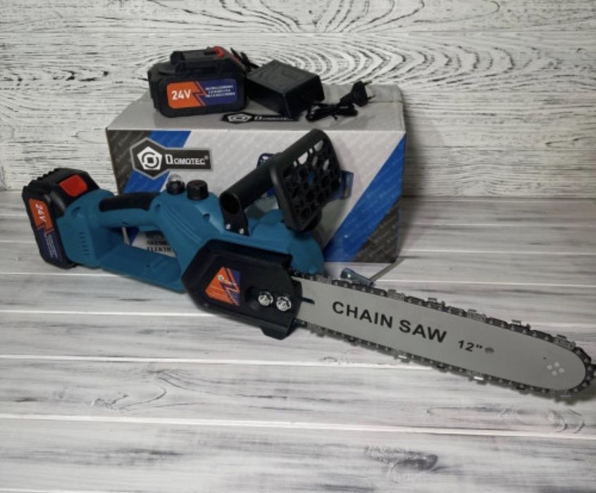 Пила Аккумуляторная 30СМ Автоматическая смазка 24В 2Ак 4А Цепная Пилка