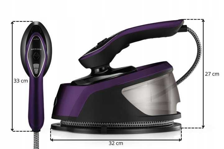 MOCNY Steamer żelazko parowe parownica do ubrań ceramiczna stopa 2500W