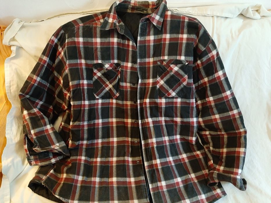 koszula męska , kratka, flanela, gruba duża, Identic