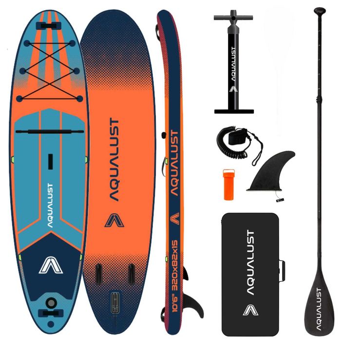 NEW AQUALUST SUP дошка САП доска 320/365см 2 ШАРИ борд board НОВА SUP дошка 2 шари слоя доска надувна Stand Up Paddle board борд SUB SAP надувная