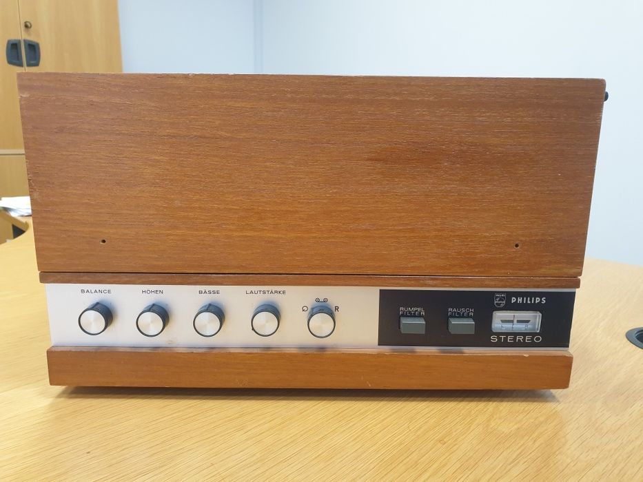 Przenośny gramofon Philips 22 GF 245 zmieniarka płyt - vintage