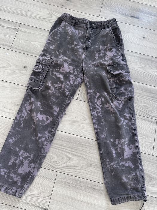 Zara spodnie cargo jeans S unisex filetowe bojowki