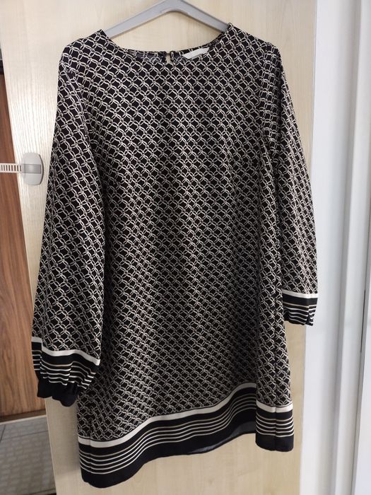 Sukienka,h,&m, 40, czarna, wzorzysta