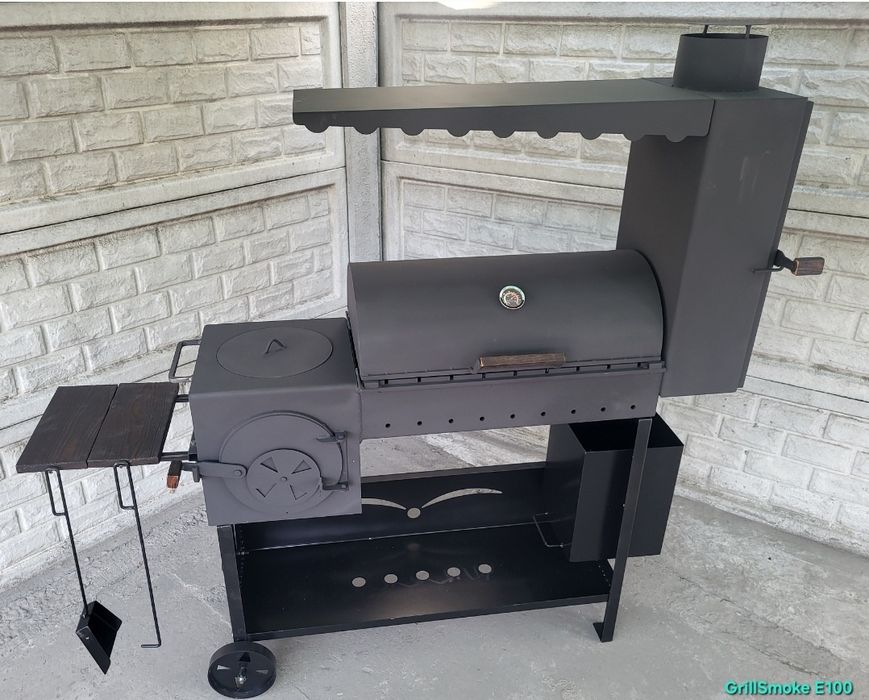 5мм •ХІТ 2025 •Мангал Смокер Коптильня / Піч під Казан / Барбекю/Гриль