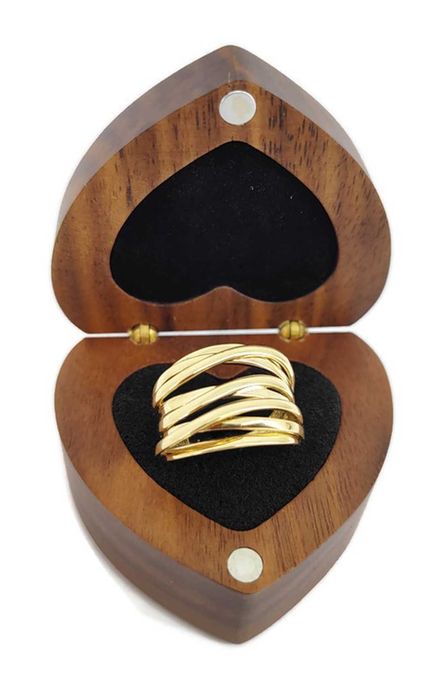 Piękny złoty pierścionek Szeroki P.585 Rozm.18