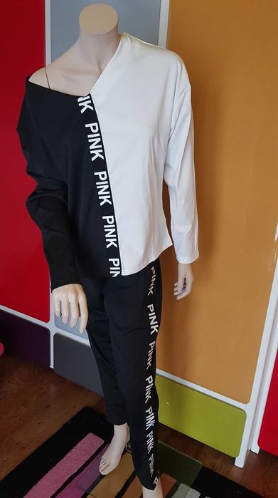 Dres czarno-biały XL