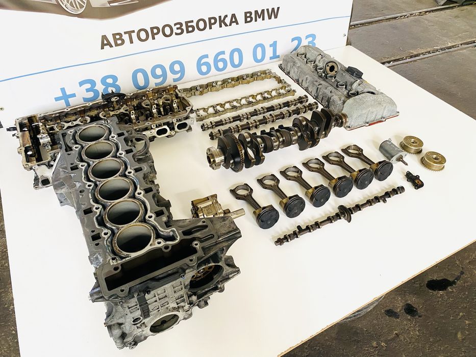 Двигун в Розборі BMW E60 E90 N52B25 Мотор Н52 2.5 Бензин Розборка Вал Вальватроника Колінвал Маслонасос Шатуни