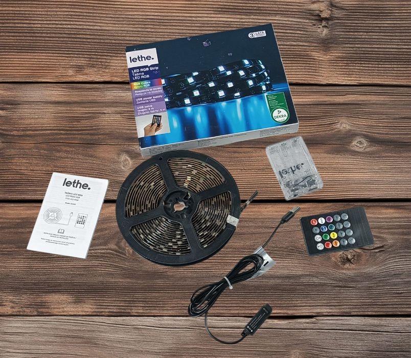 Taśma LED RGB firmy Lethe. 5m