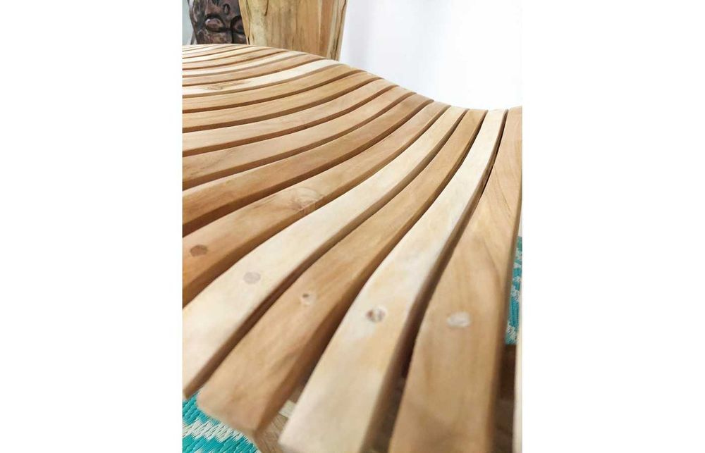 WYPRZEDAŻ POSEZONOWA SHEKINA Leżak ogrodowy profilowany, teak