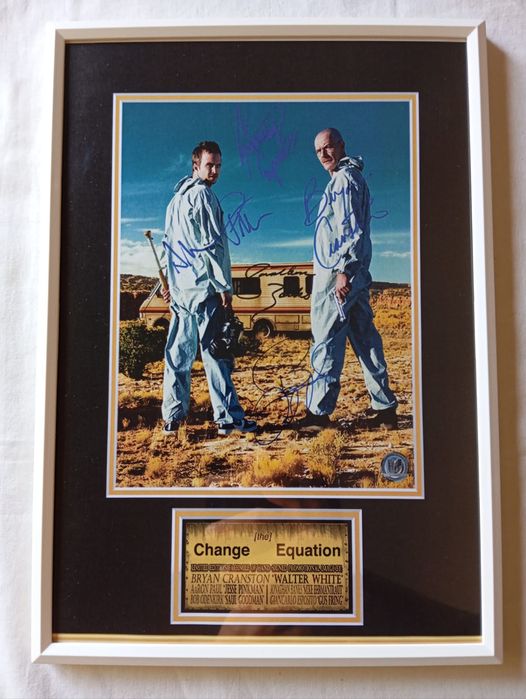 Moldura Série Breaking Bad com Autógrafos (A4)