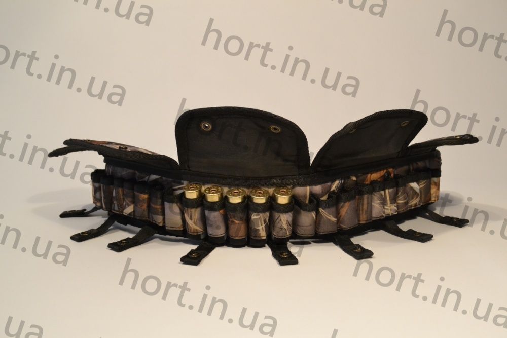 Патронташ поясной на 24 патрона закрытый камуфляжный качественный