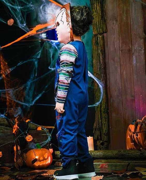 Kostium strój laleczka CHUCKY kombinezon HALLOWEEN roz. 104 cm Q132