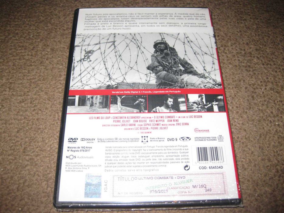 DVD "O Último Combate" de Luc Besson/Selado!