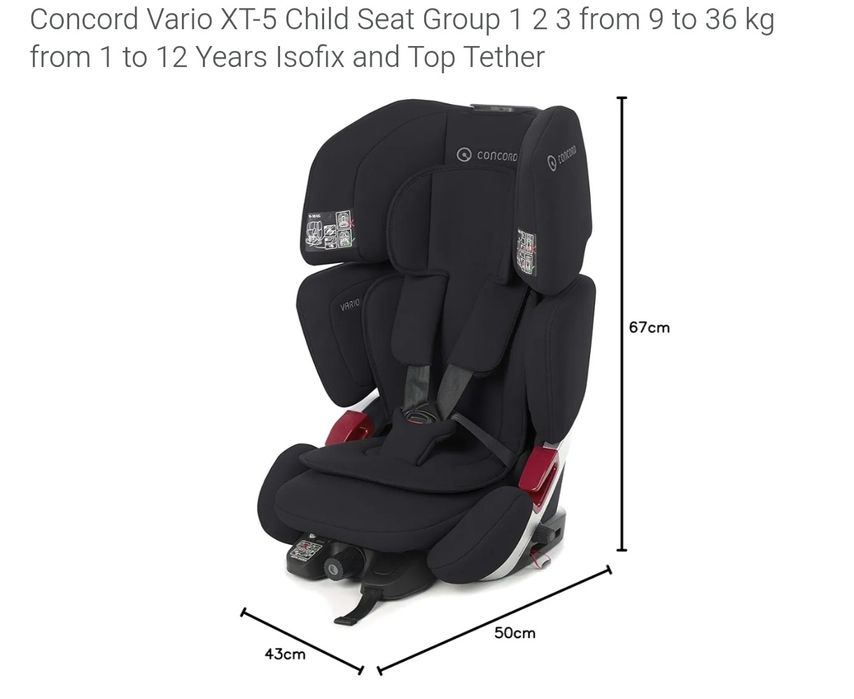 Cadeira Auto Concordo Varia XT 5