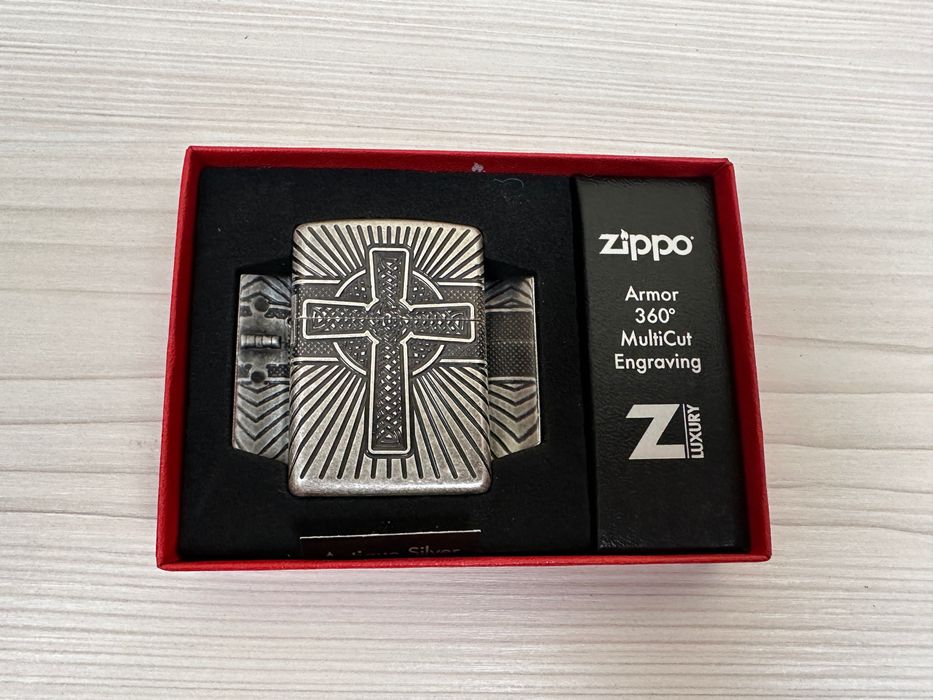 Зажигалка Zippo 29667 Armor Multicut Celtic Cross & Knot Antique