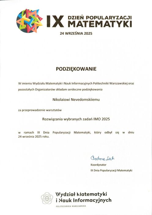 Korepetycje matematyki: egzaminy międzynarodowe, olimpiady
