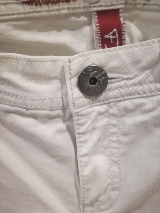 Jeansy dżinsy białe biodrówki regular Esprit r.29