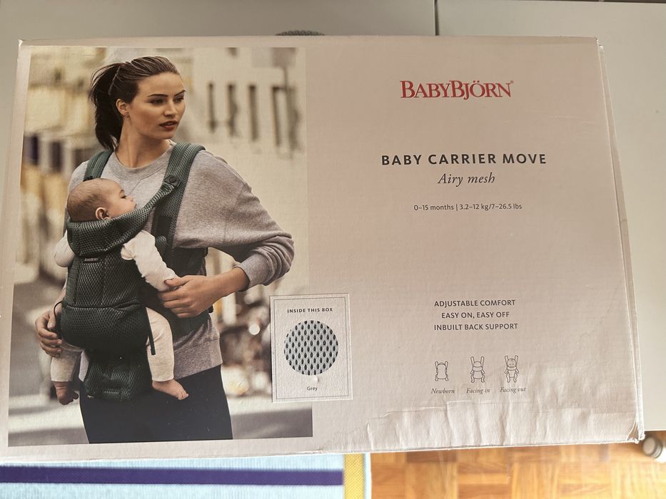 Porta-Bebé BabyBjörn Baby Carrier Move 3D Mesh Grey - C/ Caixa