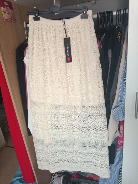 Spódnica długa M/L koronkowa na lato na wiosnę boho