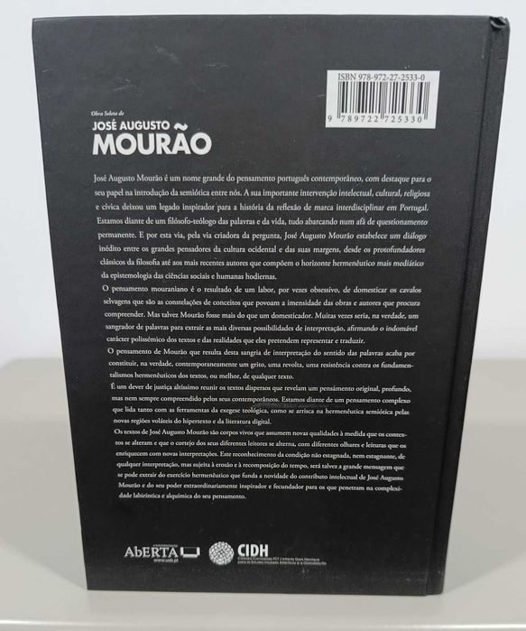 Obra Seleta de José Augusto Mourão O Vento e o Fogo  A Palavra e o Sopro  O Espelho e o Eco